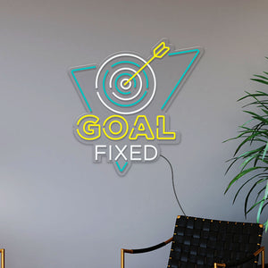 Goal Fixed Motivational Text Neon Sign LED Light