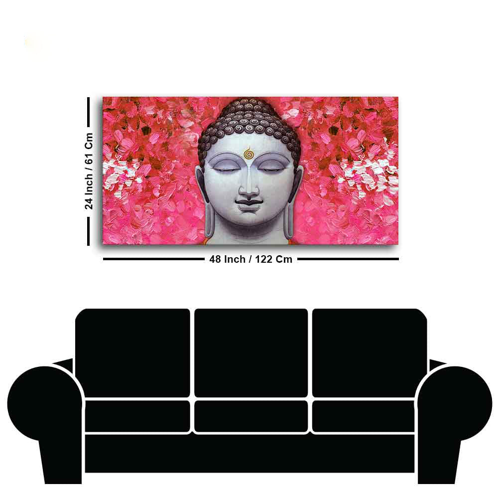 God Buddha Portrait Canvas Wall Painting