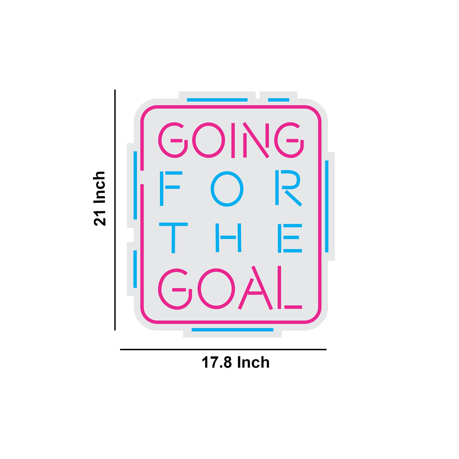 Going For The Goal Motivational Text Neon Sign LED Light