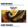 Golden Abstract Spiral Art Wooden Canvas Wall Painting