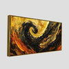 Golden Abstract Spiral Art Wooden Canvas Wall Painting