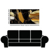 Golden Abstract Texture Canvas Art Wooden Wall Painting