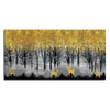 Golden Deers in Dark Forest Premium Canvas Wall Painting