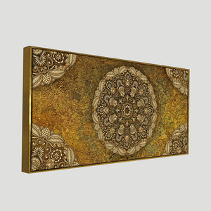 Golden Mandala Art Canvas Wall Painting