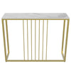 Golden Metallic Rectangular Shaped Designer Console Table
