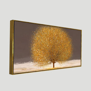 Golden Tree with Elements of gold textures Wall Painting