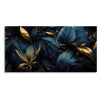 Golden Tropical leaves Canvas Wall Painting