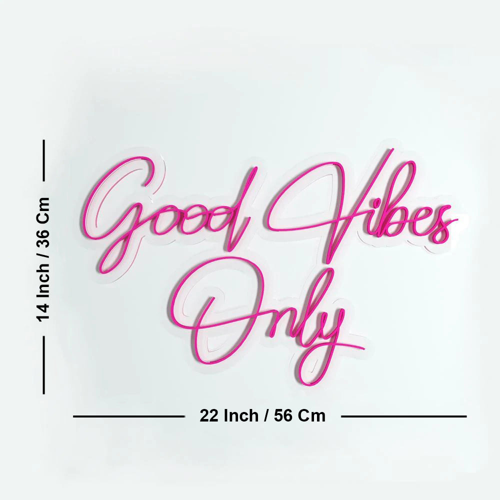 Good Vibes Only Design Neon LED Light