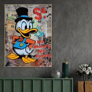 Greedy Donald Cotton Canvas Wall Painting