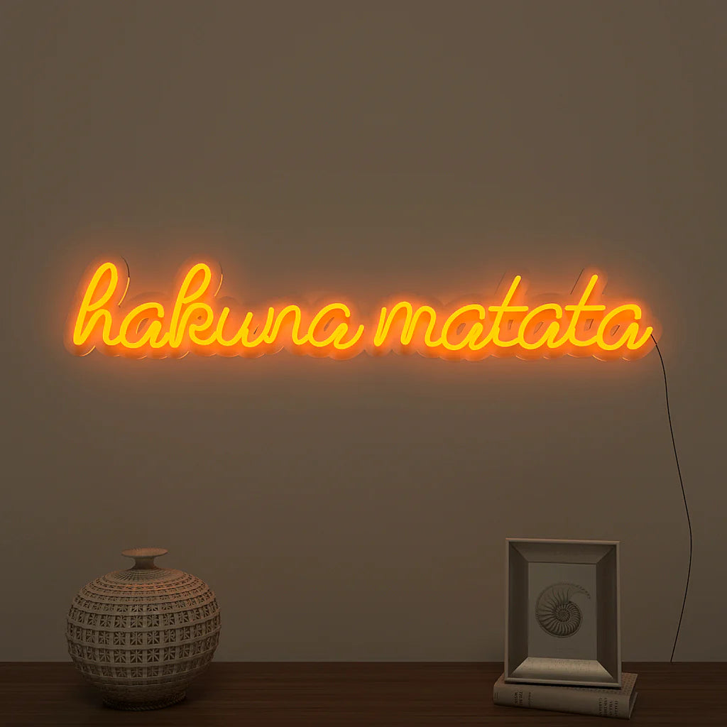 Hakuna Matata Text Neon LED Light