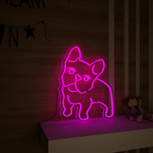 Happy Pug Dog Neon LED Light