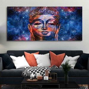 Head of Lord Gautam Buddha Canvas Wall Painting