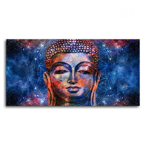 Head of Lord Gautam Buddha Wall Painting