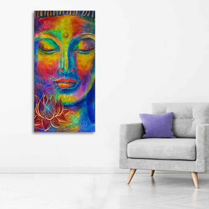 Head of Lord Buddha Canvas Wall Painting