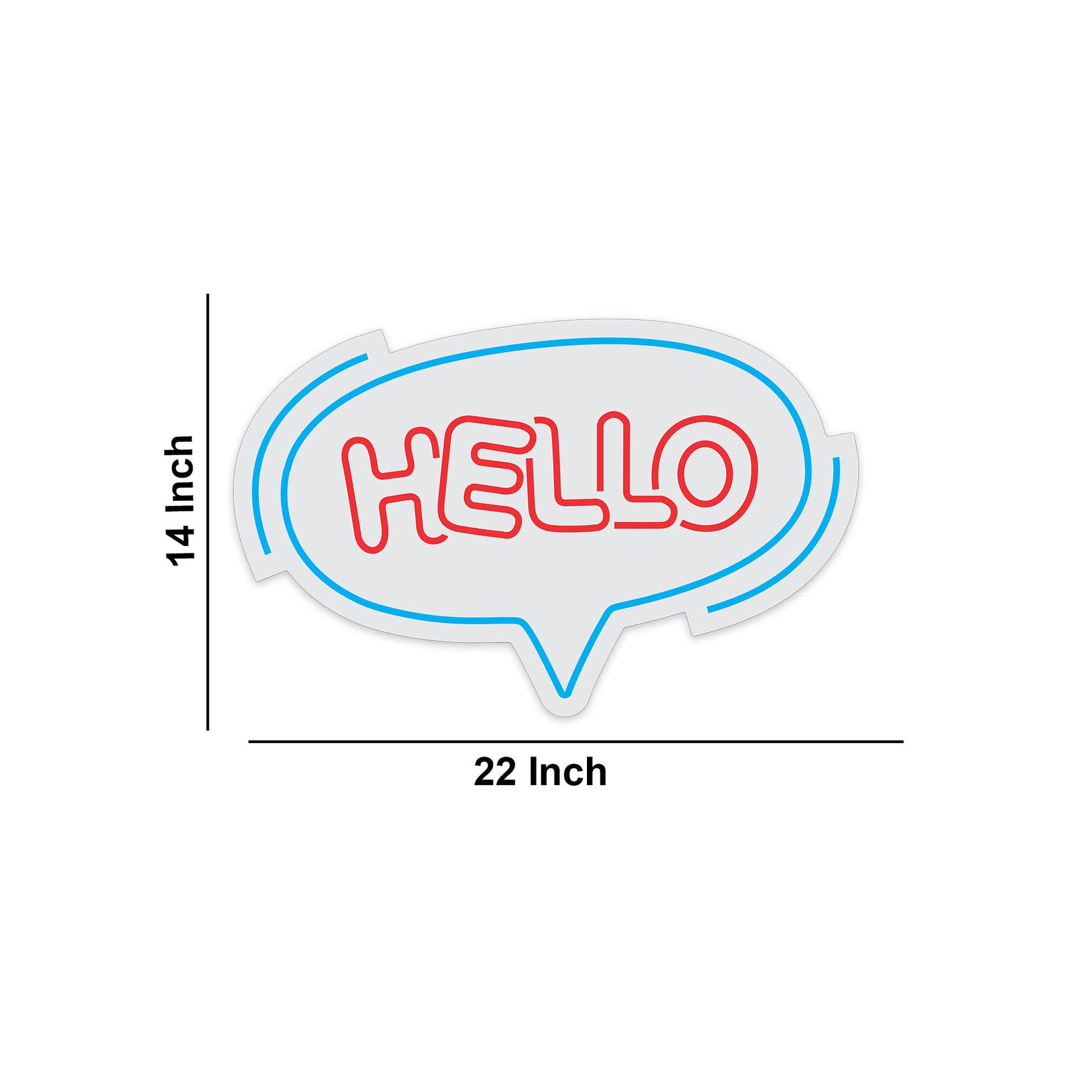 Hello in a Speech Text Neon Sign LED Light