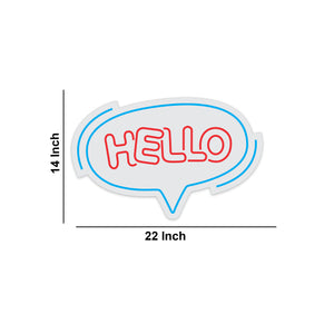 Hello in a Speech Text Neon Sign LED Light