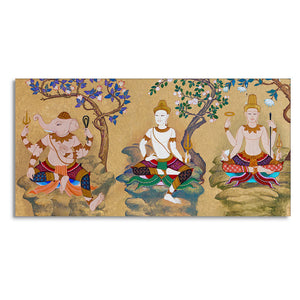 Hindu God Thai Style Art Canvas Wall Painting