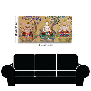 Hindu God Thai Style Art Canvas Wall Painting