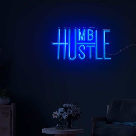 Humble Hustle Text Neon Sign LED Light