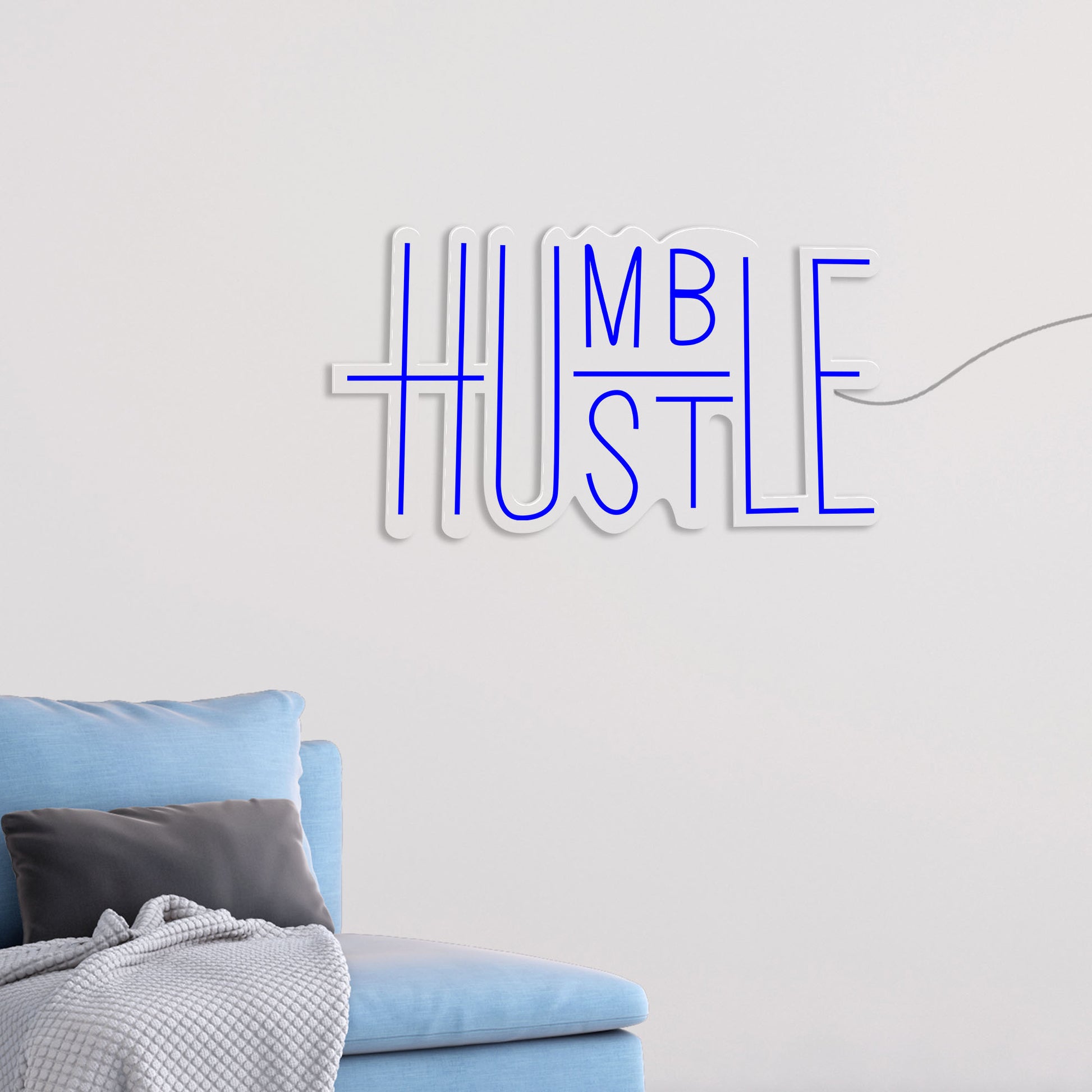 Humble Hustle Text Neon Sign LED Light