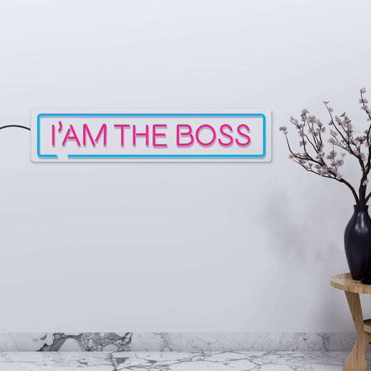 I am the Boss Text Neon Sign LED Light