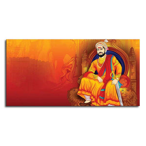 Indian Warrior Chhatrapati Shivaji Maharaj Wall Painting