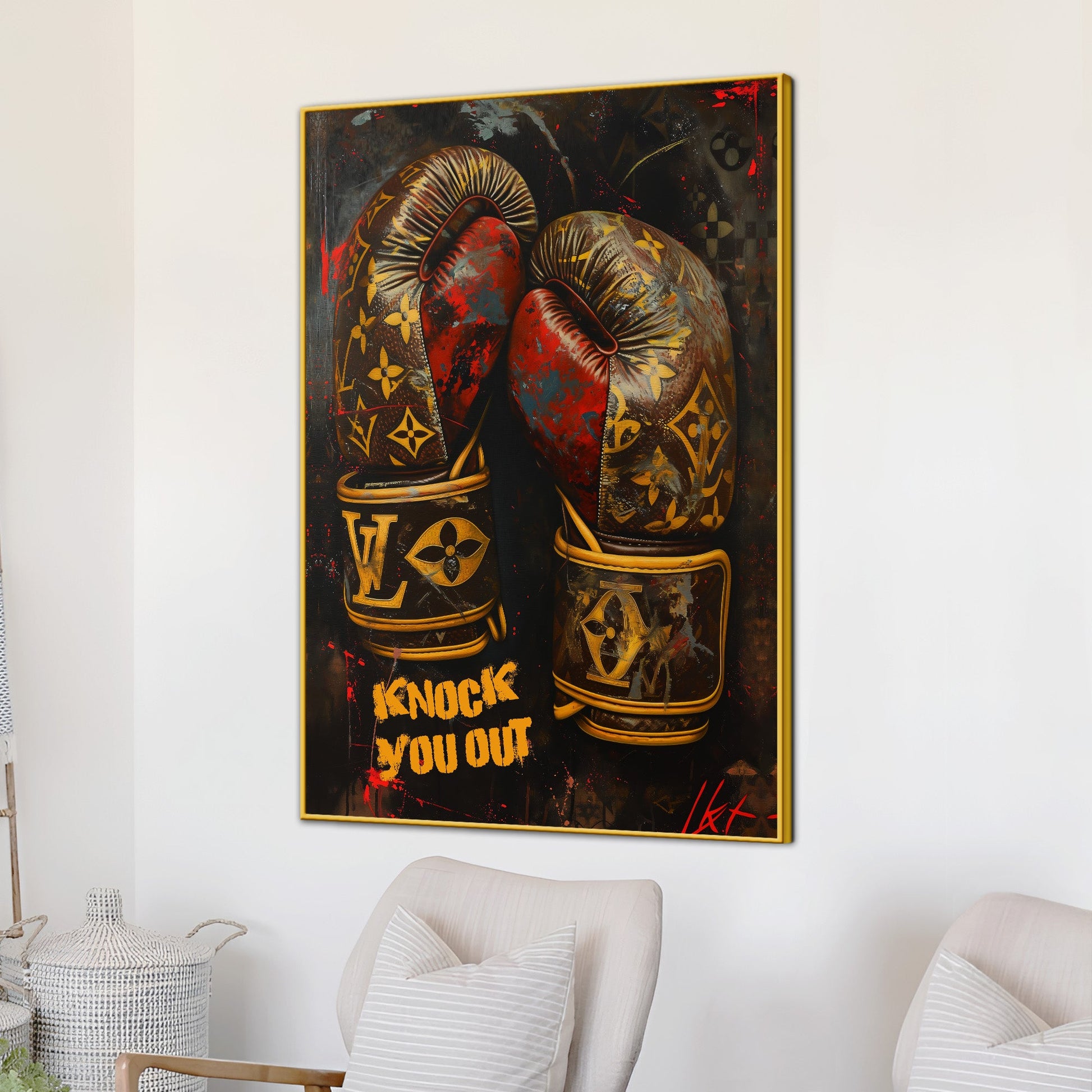 Indulgence Of Lv Knock Out Cotton Canvas Wall Painting