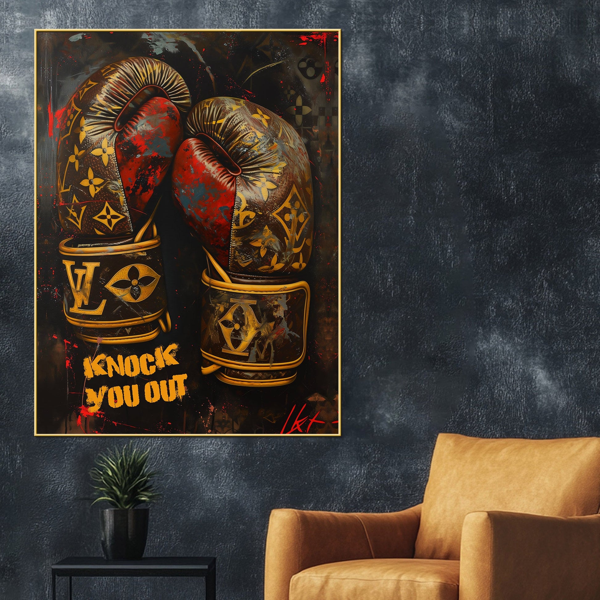 Indulgence Of Lv Knock Out Cotton Canvas Wall Painting