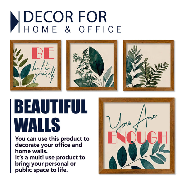 Inspiring Quote Wall Frame Set of Four