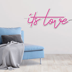 Its Love Couple Text Neon Sign LED Light