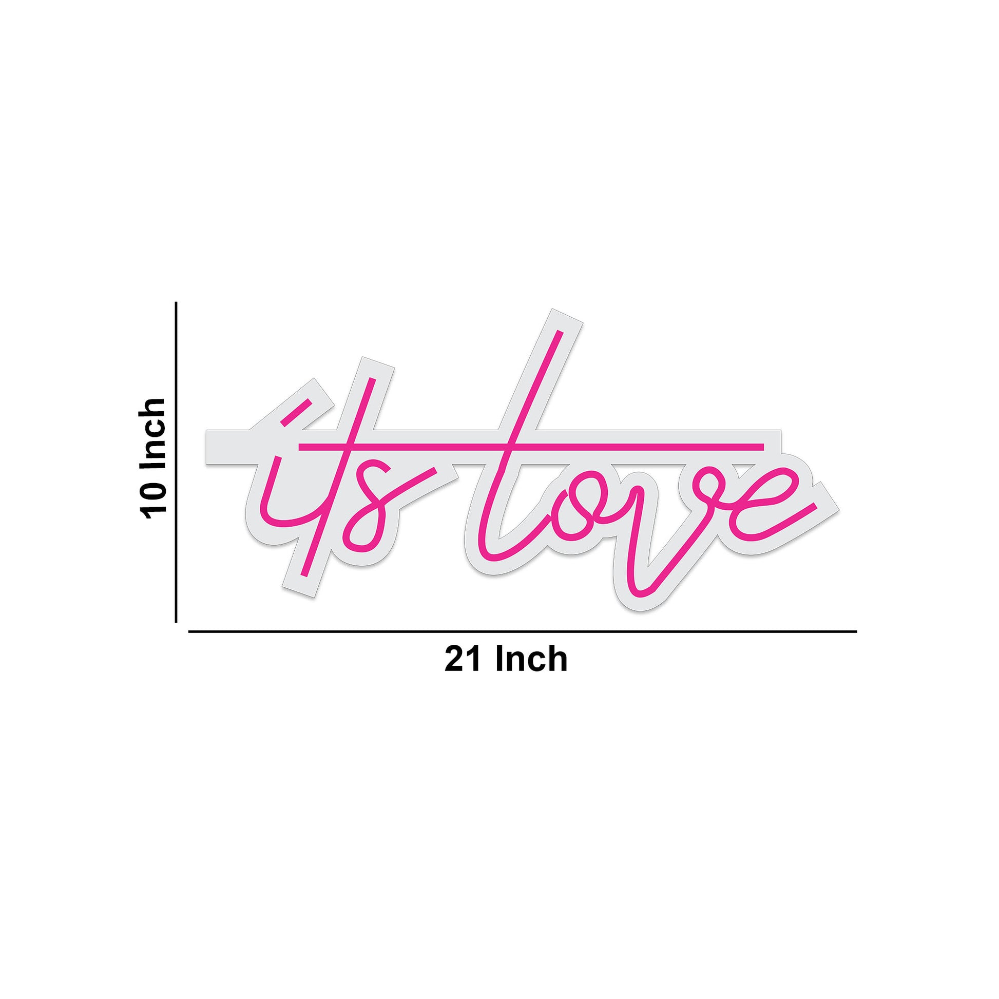 Its Love Couple Text Neon Sign LED Light