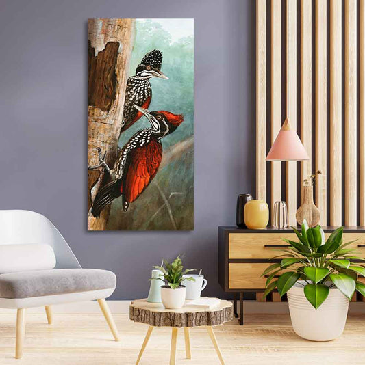 Ivory Billed Woodpecker Canvas Wall Painting For Hall