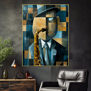 John William With His Magical Saxophone Cotton Canvas Wall Painting