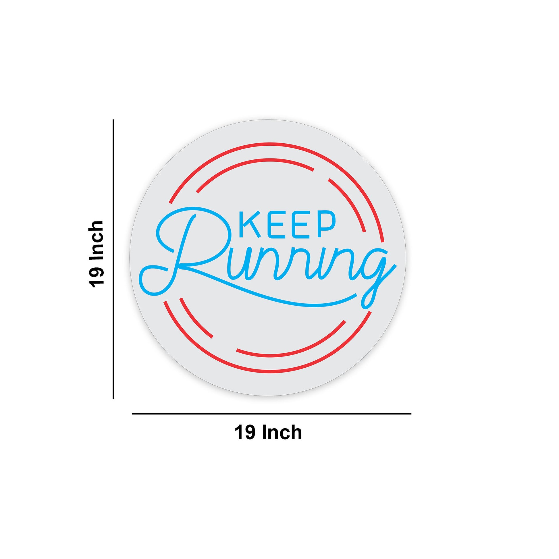 Keep Running Inspirational Text Neon Sign LED Light