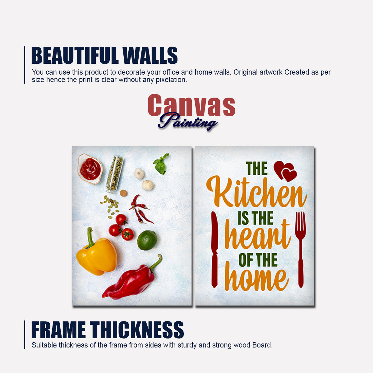 Kitchen Quotes Premium Canvas Wall Painting