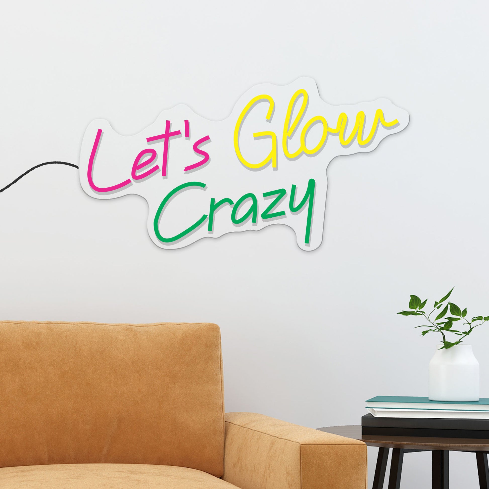 Let's Glow Crazy Text Neon Sign LED Light