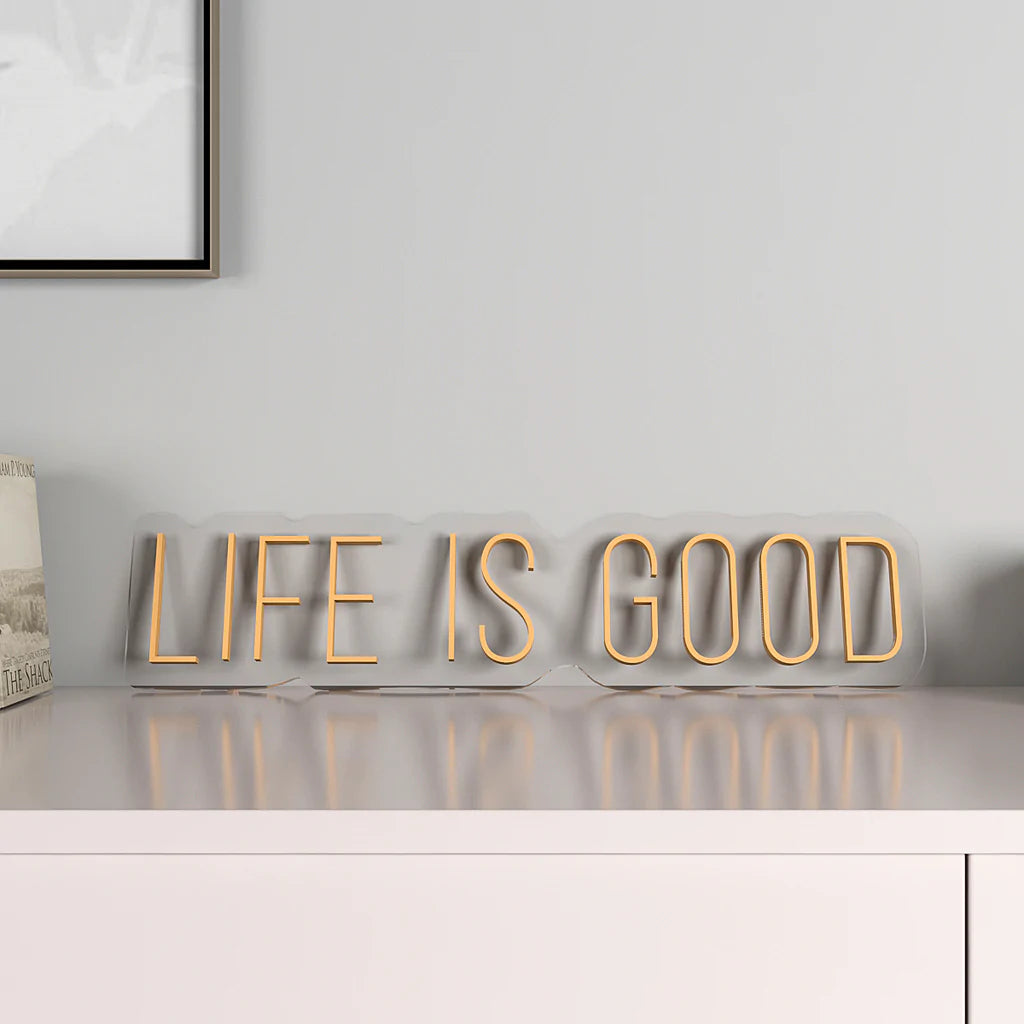 Life is Good Text Neon LED Light