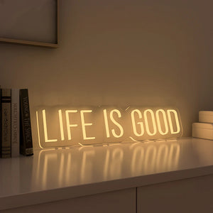 Life is Good Text Neon LED Light