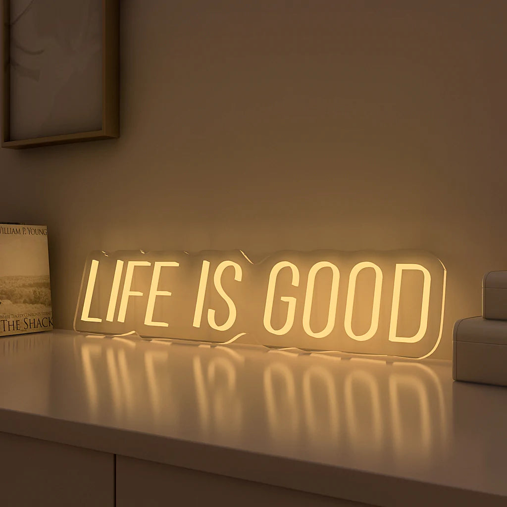 Life is Good Text Neon LED Light