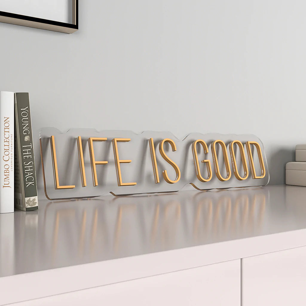 Life is Good Text Neon LED Light