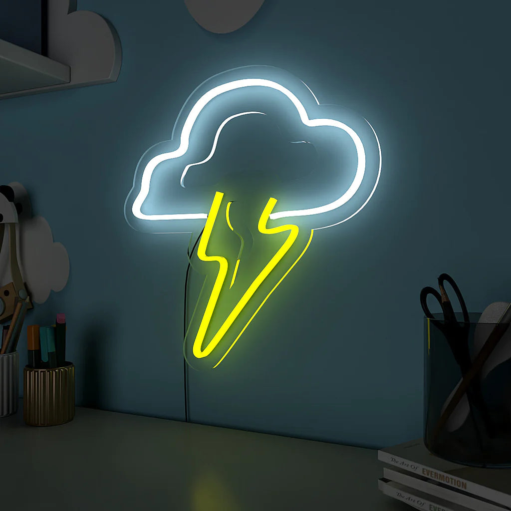 Lightning Cloud Design Neon LED Light