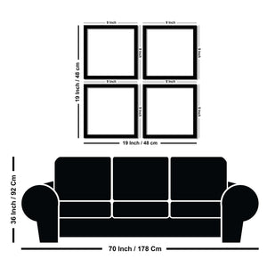 Line Art Faces Wall Frame Set of Four