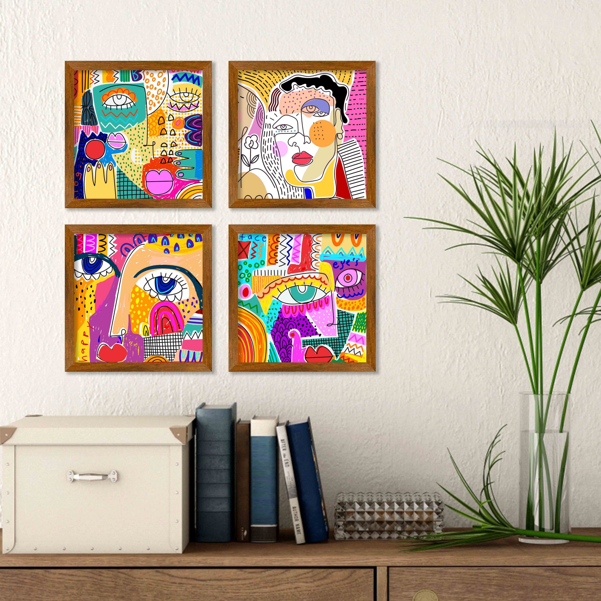 Line Art Wall Frame Set of Four