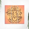 Lord Ganesha Wall Painting of Three Panels
