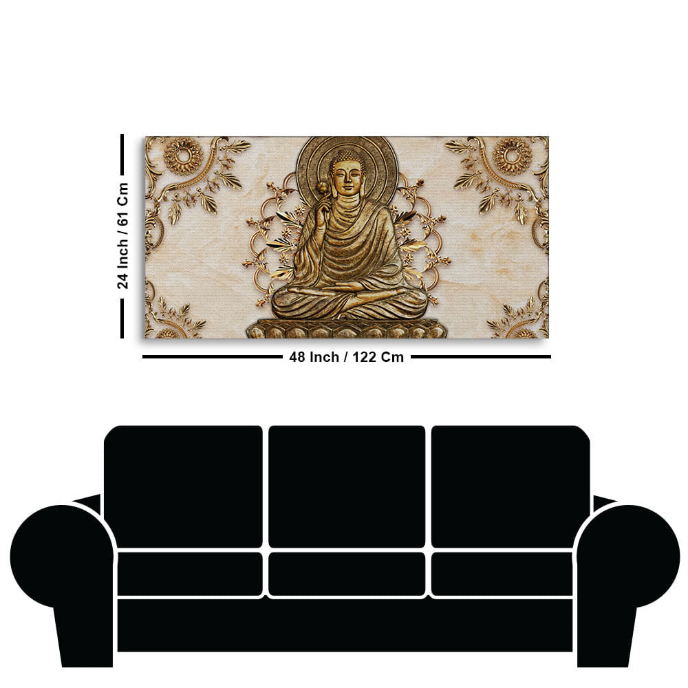 Lord Buddha Luxury Canvas Wall Painting