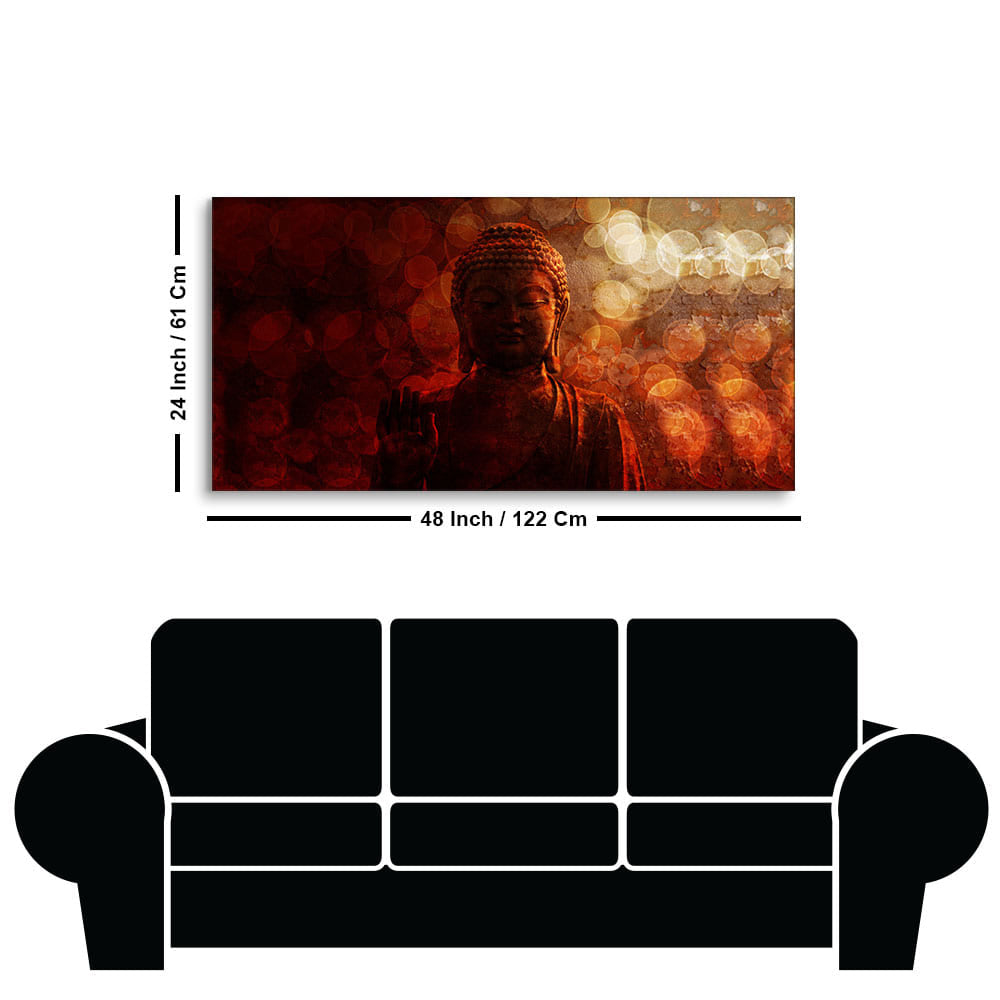 Lord Buddha Sculpture Premium Wall Painting