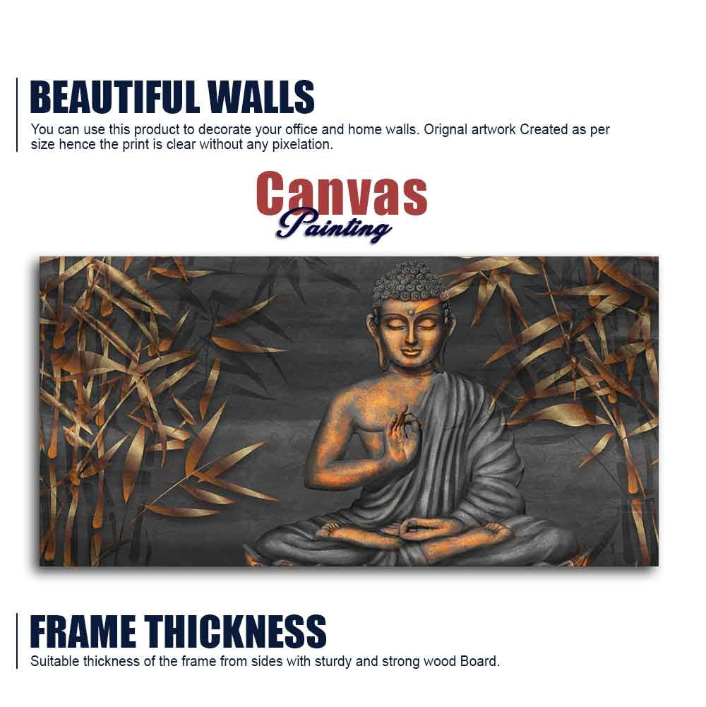 Lord Buddha Sitting Canvas Wall Painting