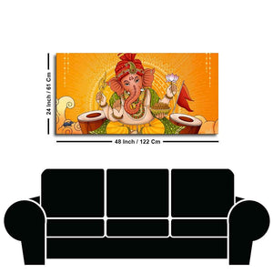 Lord Ganesh Canvas Wall Painting