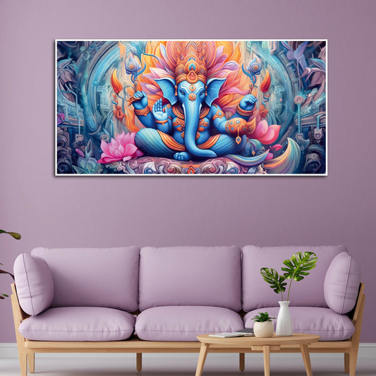 Lord Ganesh Decoative Artistic Canvas Wall Painiting