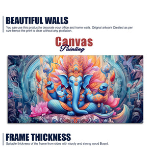 Lord Ganesh Decoative Artistic Canvas Wall Painiting